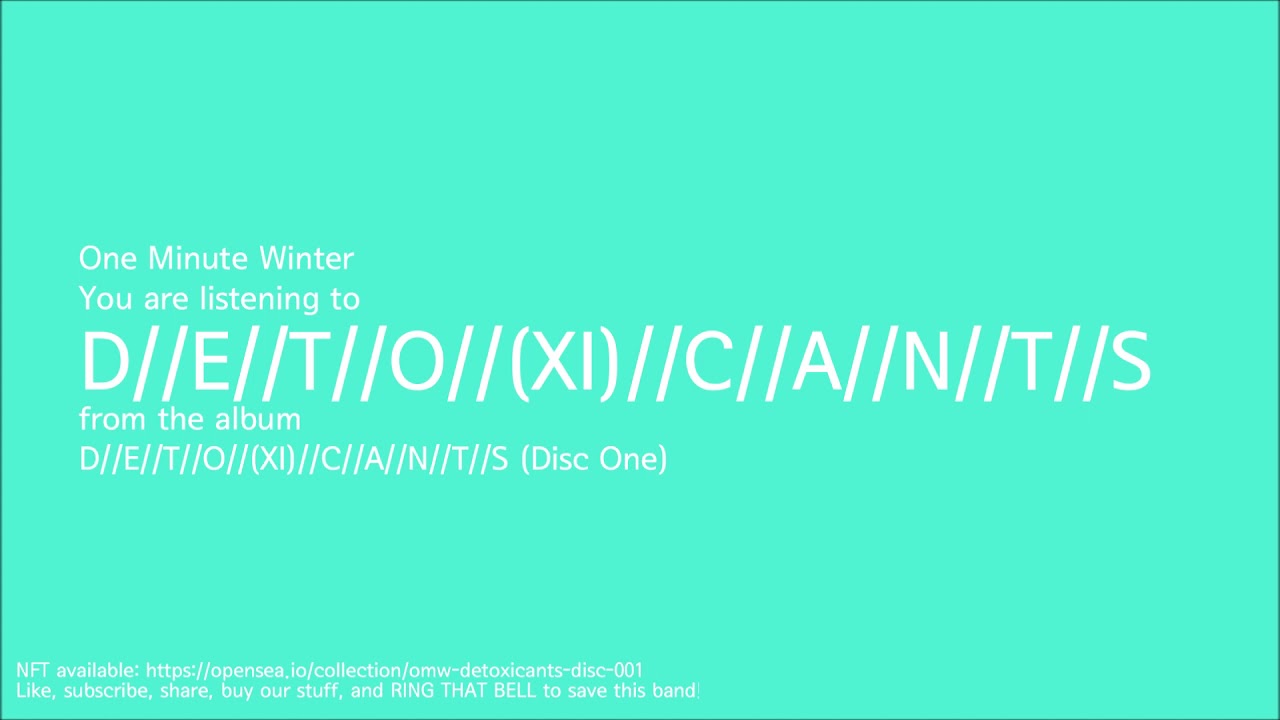 One Minute Winter - DETOXICANTS 【Legator Lucas Mann LM-9】【オリジナル】