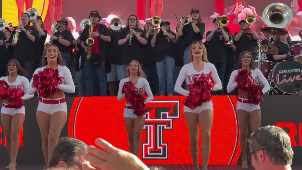 Texas Tech Pom Squad Big 12 Tournament Pep Rally 3/13/2025 #2