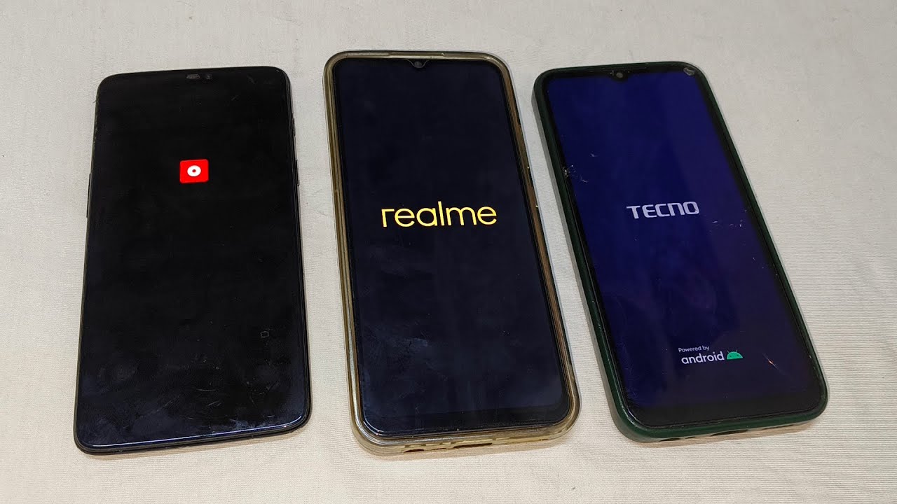 OnePlus 7 vs Realme C12 vs Tecno 9 Reboot Speed Test