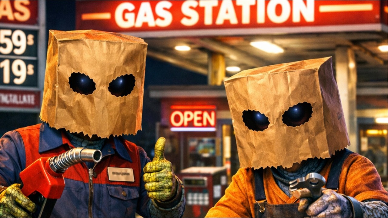 We started a gas station and goo'd all over the place.