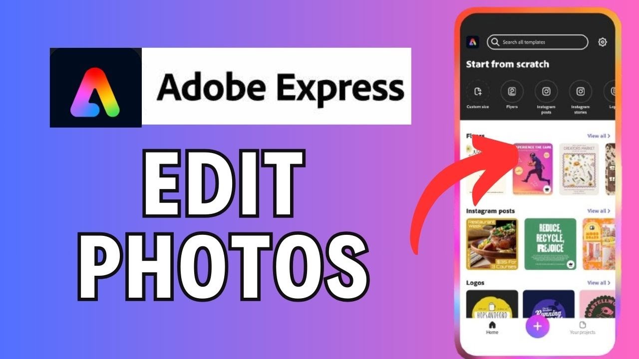 Как редактировать фотографии в Adobe Express 2024?