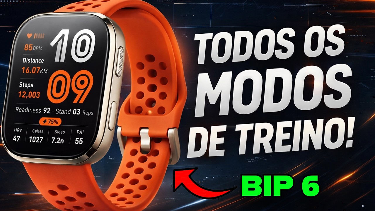 Todos os MODOS de TREINO do Amazfit Bip 6 Você vai se surpreender!