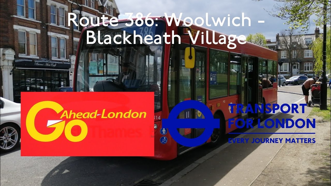 FULL ROUTE VISUAL | Route 386: Woolwich - Blackheath Village | SEN14 (YX11 FYT)