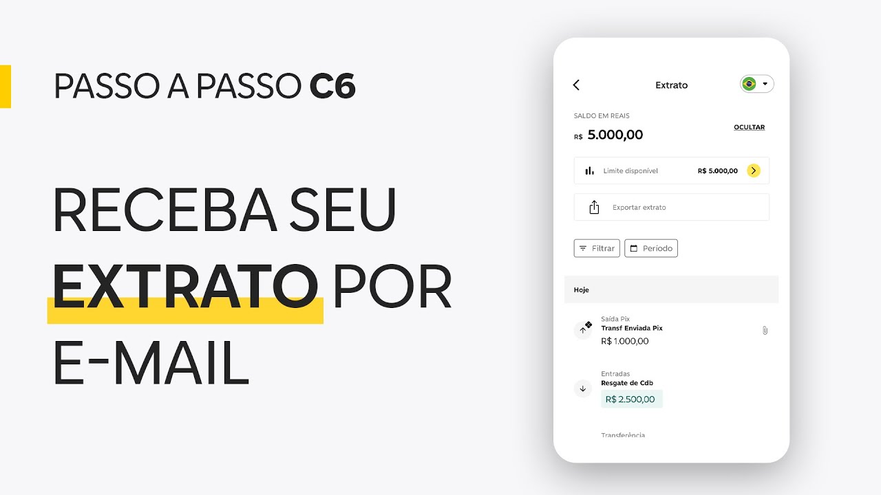 COMO BAIXAR SEU EXTRATO PELO APP | PASSO A PASSO C6