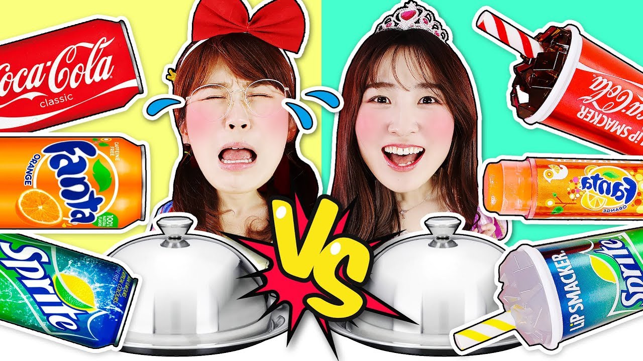 真假食物挑戰之到底是真的飲料呢還是飲料唇膏呢！Real food challenge小伶玩具 | Xiaoling toy