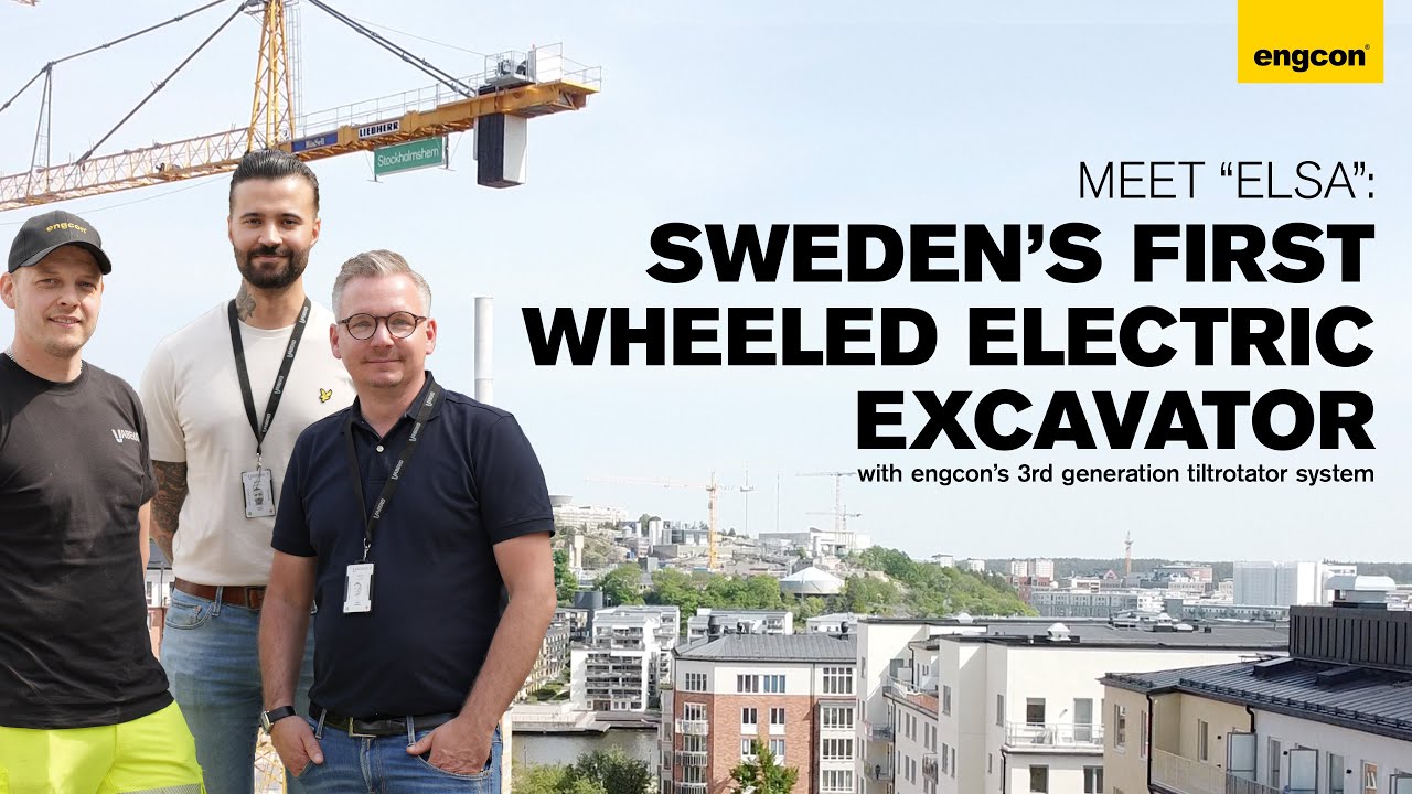 Electric Excavation in Stockholm: Develon DX165WR and Engcon EC319