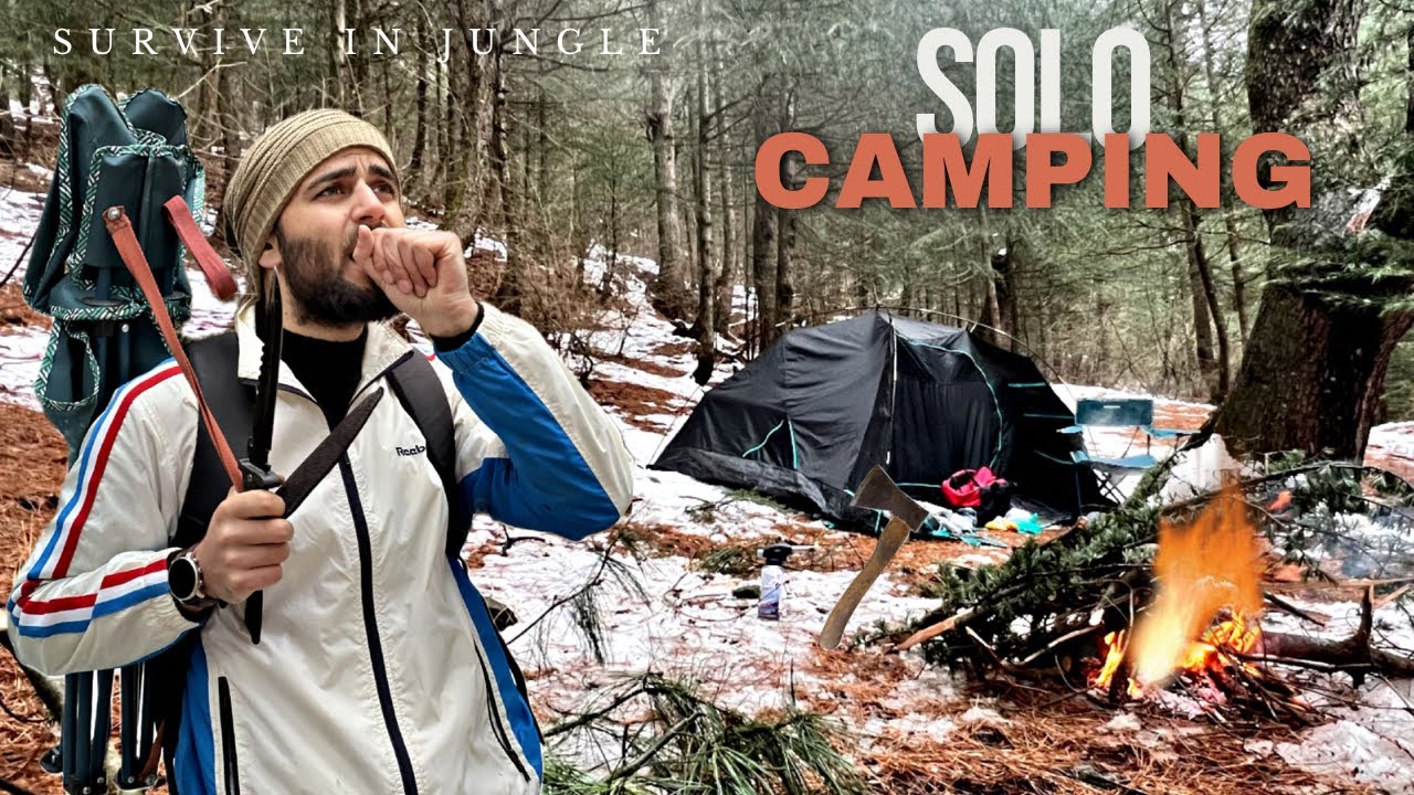 Snow Camping In Deep Jungle 🏔️ || Relaxing Camping || The Umar