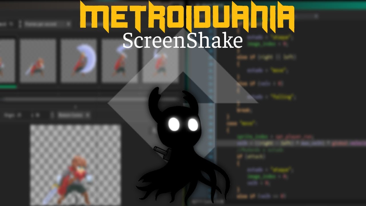 MetroidVania 22 - Melhorando o Game Feel com Screenshake  | Game Maker Studio 2