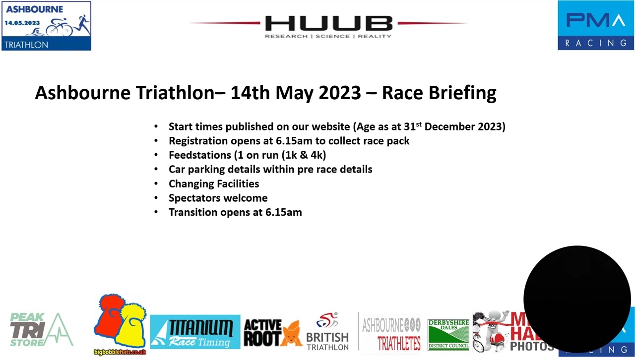 Ashbourne Triathlon Race Briefing 2023
