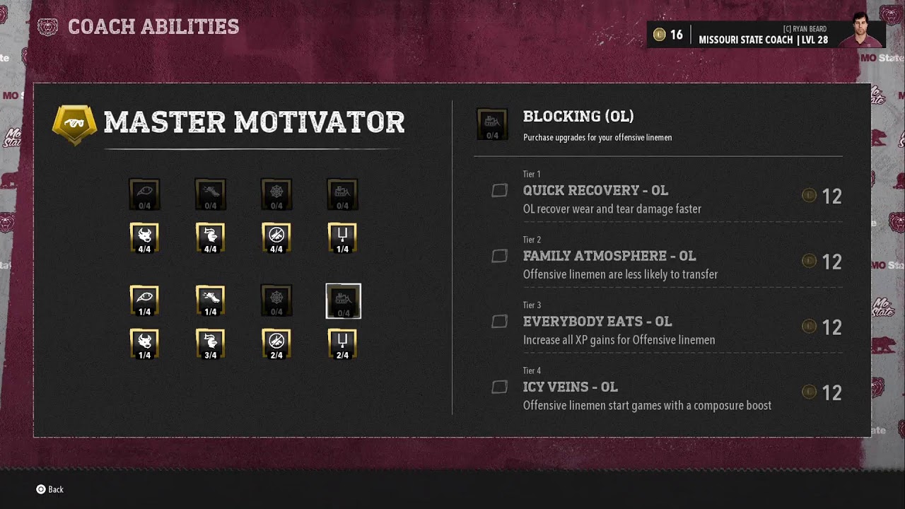 🐻Missouri State Heisman Dynasty #9 Missouri State 🐻 11-0 (7-0) Vs Jax State 7-5 (6-2) Conf Champ