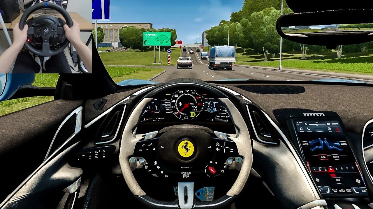 City Car Driving - Ferrari Roma [Steering Wheel Gameplay]