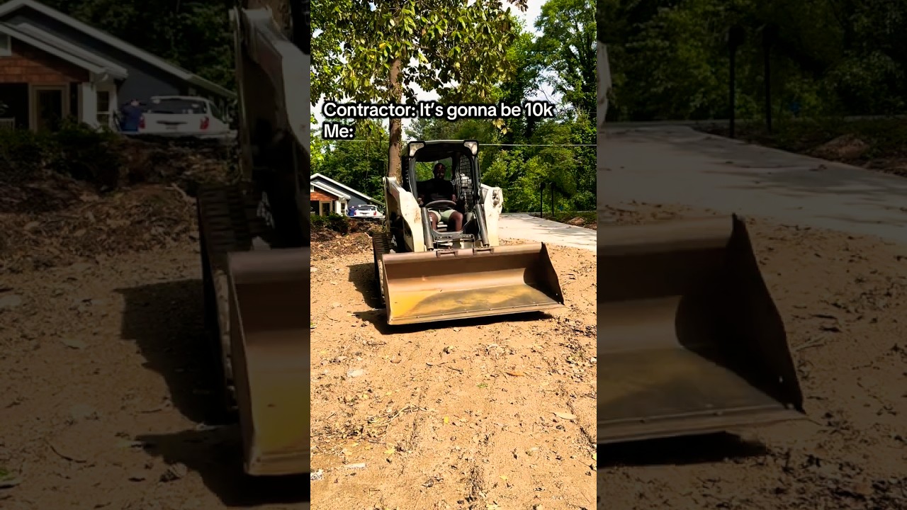 When You TRY to SAVE $10K by OPERATING a SKID STEER YOURSELF and IMMEDIATELY ROLL IT #heavyequipment
