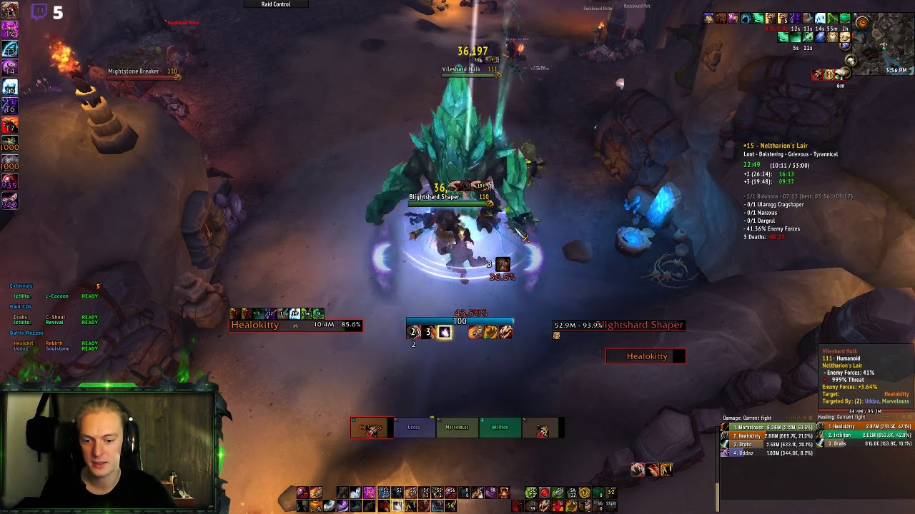 NELTHARION'S LAIR MYTHIC DUNGEON LEVEL 15 (+1) - Healokitty Guardian Tank