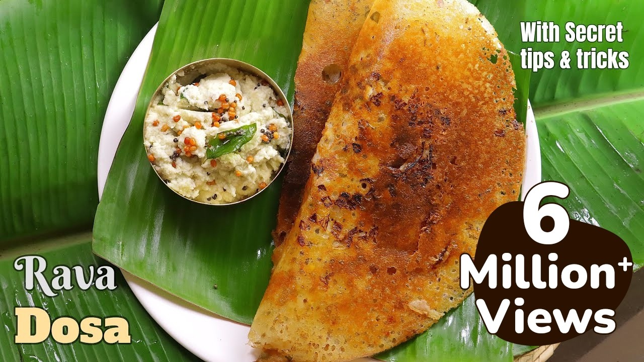 అద్దిరిపోయే రవ్వ దోశ|How to make Rava dosa recipe at home by vismai food| Instant Rava dosa recipe