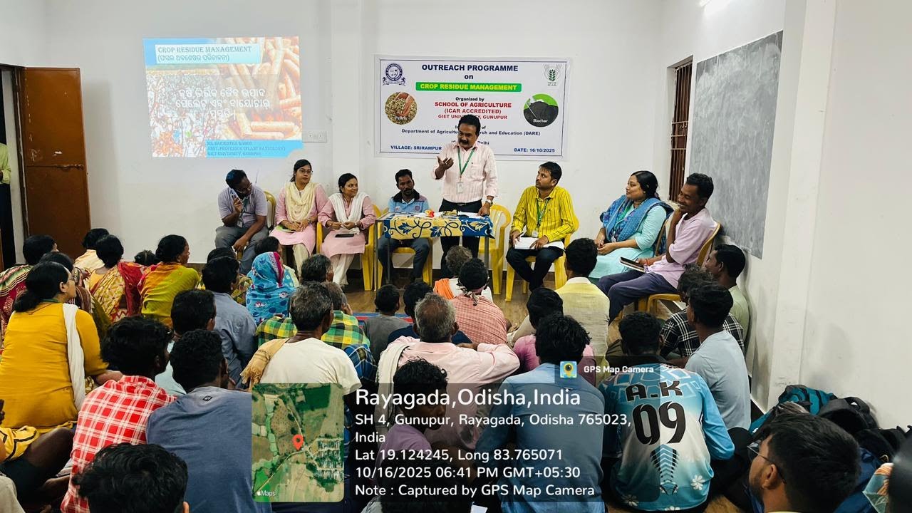 Day-  2 of outreach programme of crop residue management at Srirampur, Gunupur, Odisha
