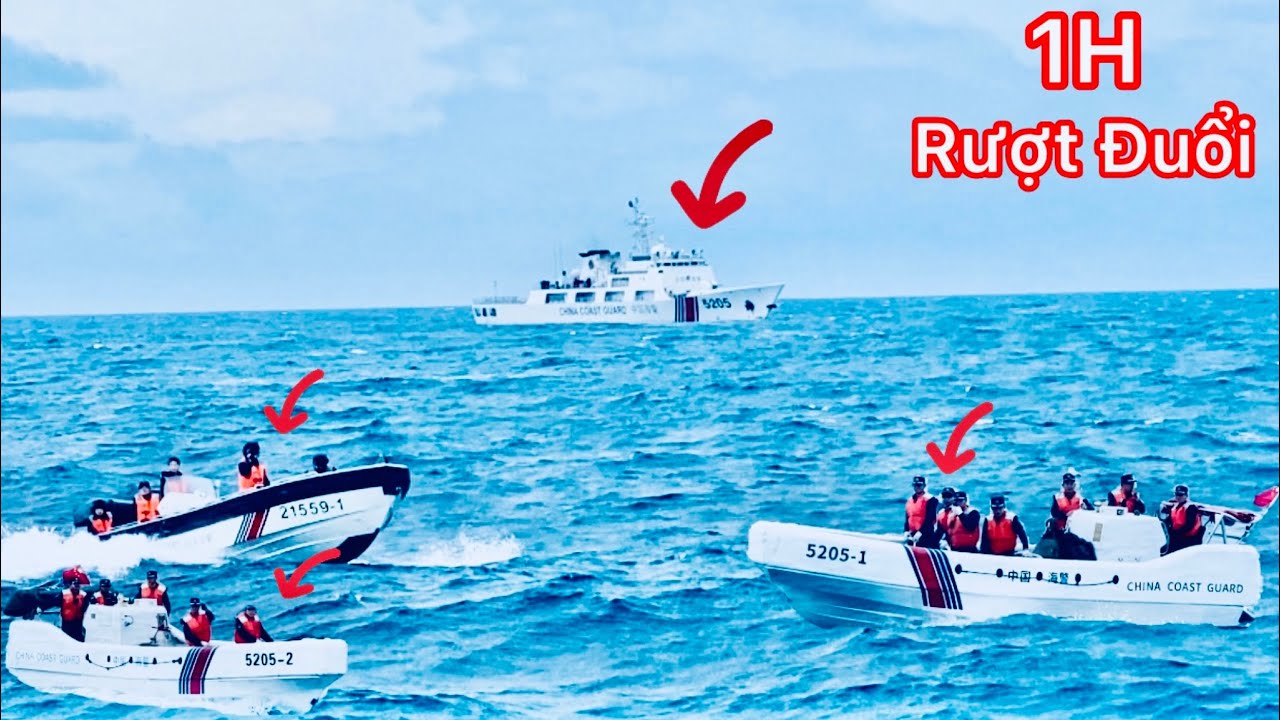 Xuồng,Tàu Kiểm Ngư Lạ ???Đang Hiện Diện Tại(Bãi Cỏ Mây)Xua Đuổi Tàu Cá Việt Nam