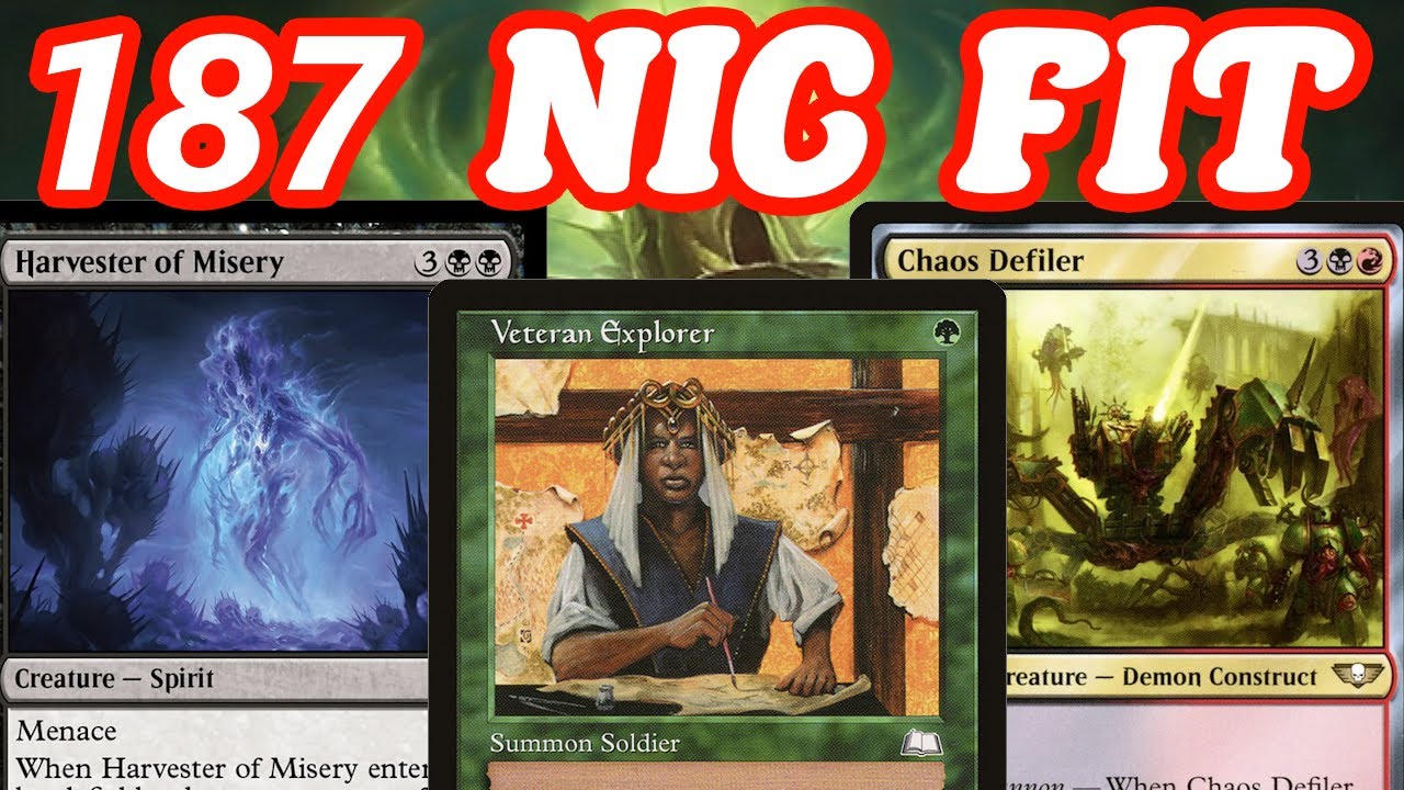 187 NIC FIT! Legacy Jund Veteran Explorer midrange ramp with Chaos Defiler MTG