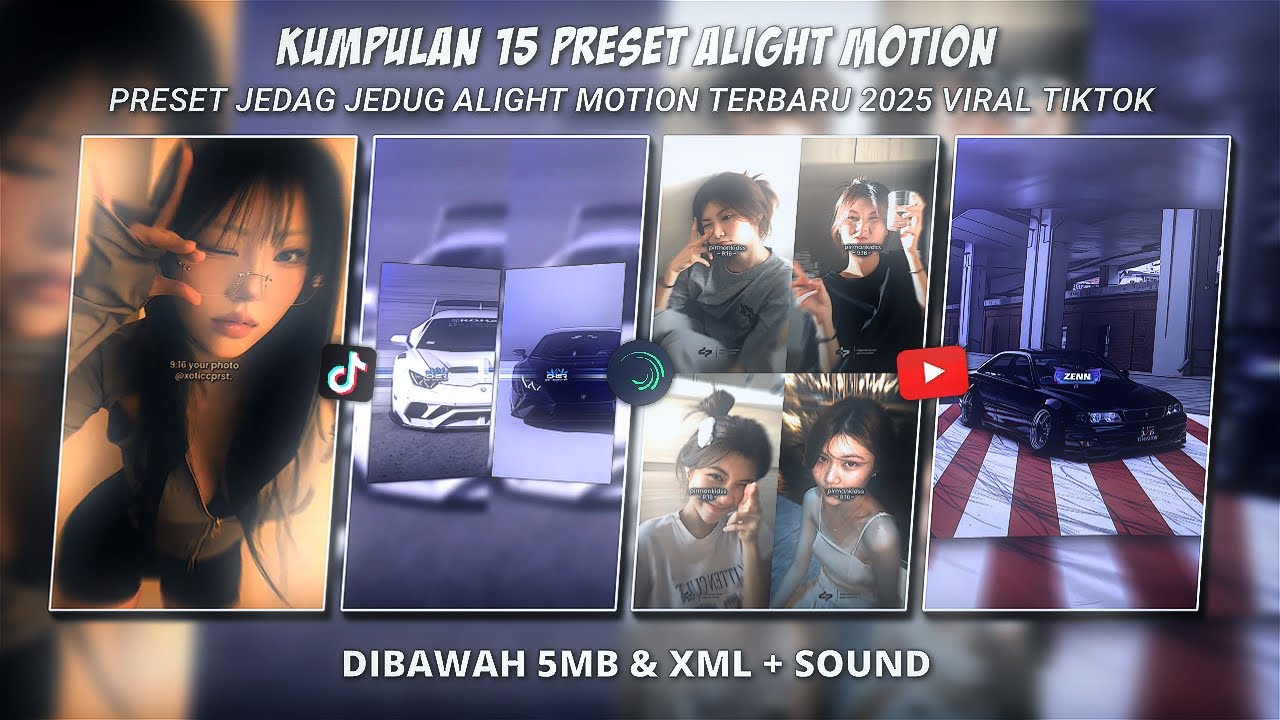 KUMPULAN 15 PRESET JJ ALIGHT MOTION KECE TERBARU 2025 || 5MB X XML – SOUND KANE VIRAL TIKTOK