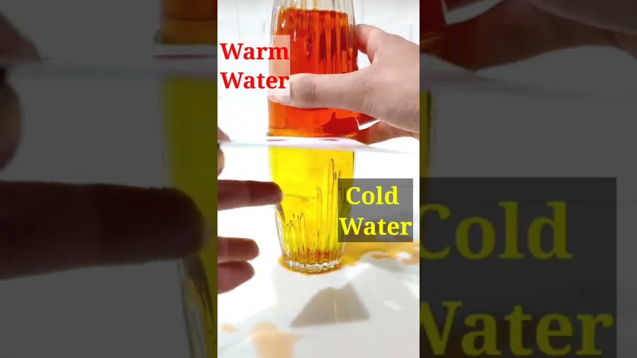 💦Hot and Cold Water Density Experiment🧪🧪 #shorts #shortvideo #trendingvideos #trendingshorts