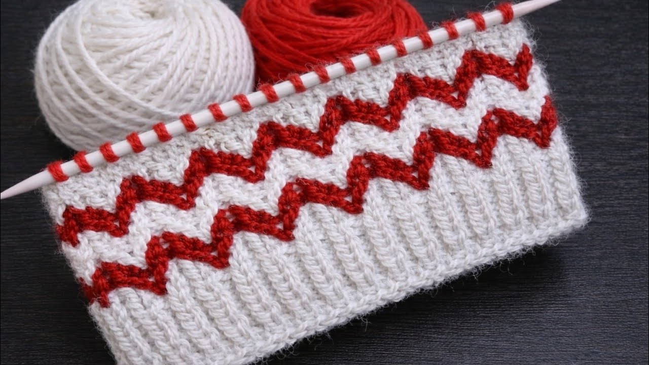2 रंग का शानदार स्वेटर डिजाइन/Two Colour Sweater Design/Double Colour knitting/Do Rang ka design|
