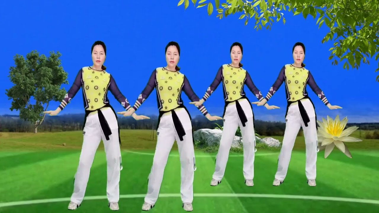 DJ健身操《荷塘月色》每天坚持锻炼，燃脂瘦身效果好