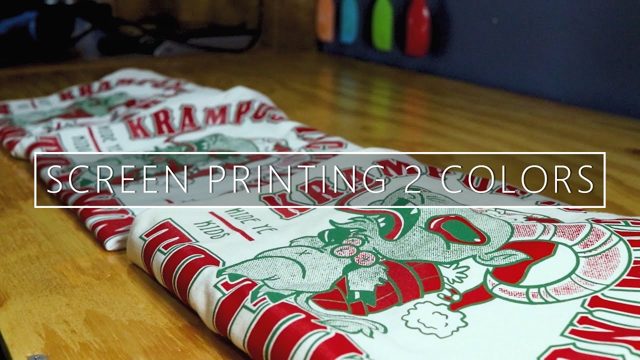 Screen Printing 2 Colors With Halftones /// Start to Finish Screen Print Process
