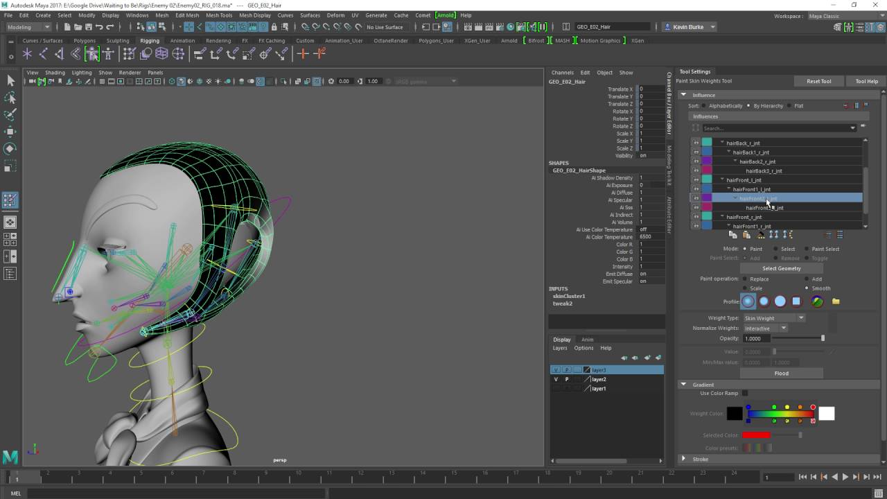 ngSkinTools Influences Different in Paint Weights Tool