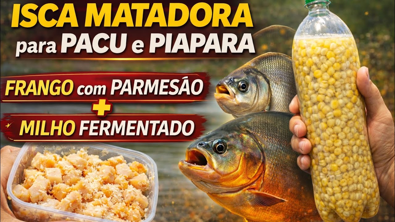 ISCA MATADORA para PACU e PIAPARA | Frango com Parmesão + Milho Fermentado 🎣