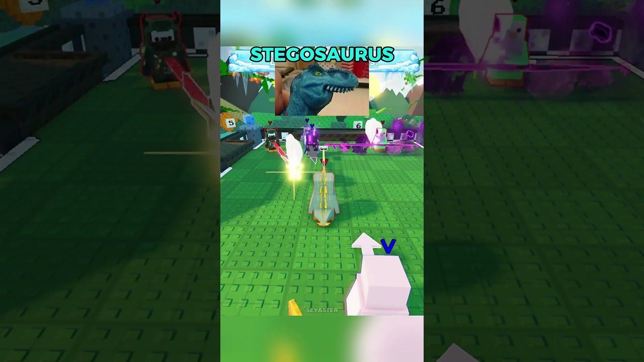 Triceratops vs Stego vs T-Rex in Penguin Knockout #roblox #knockout