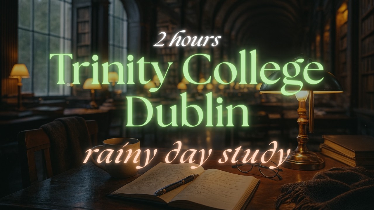 Dark Academia Library Ambience – Rain & Classical Music for Study | Trinity College Dublin
