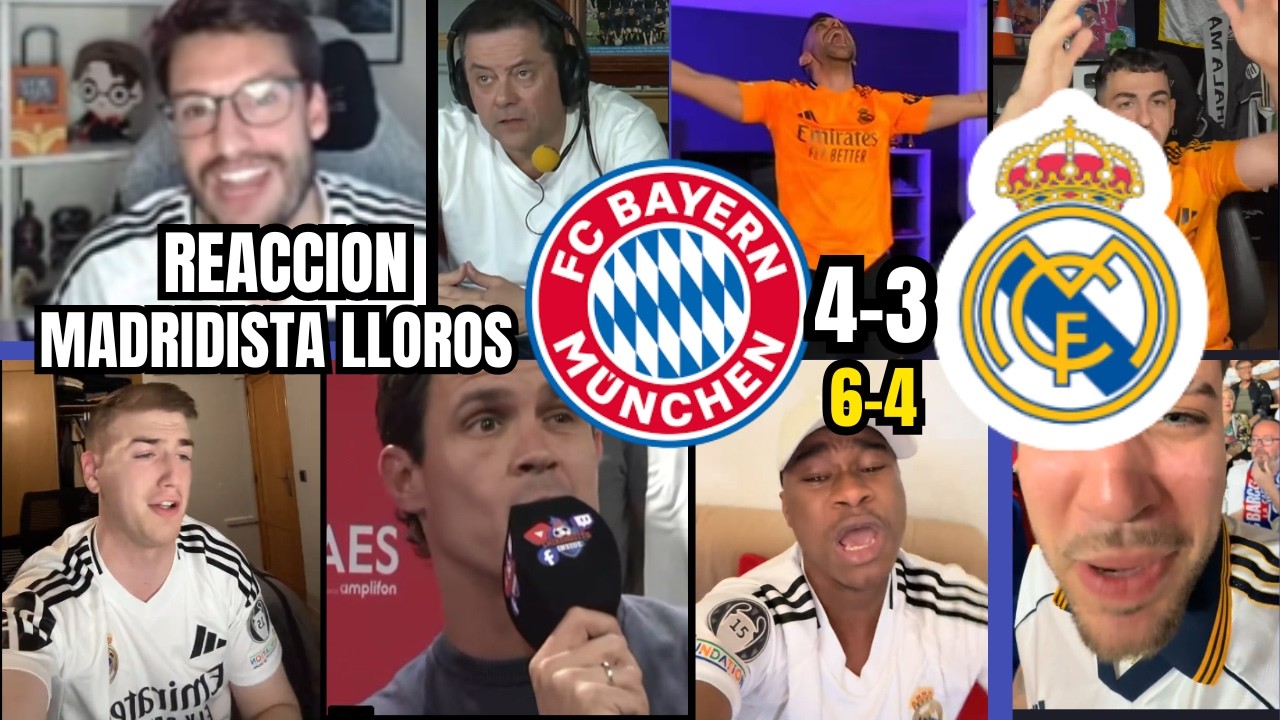 😂🔥MEJORES REACCIONES Y LLOROS MADRIDISTAS TRAS EL BAYERN DE MUNCHI 4-3 REAL MADRID | &iexcl;IMPERDIBLE!