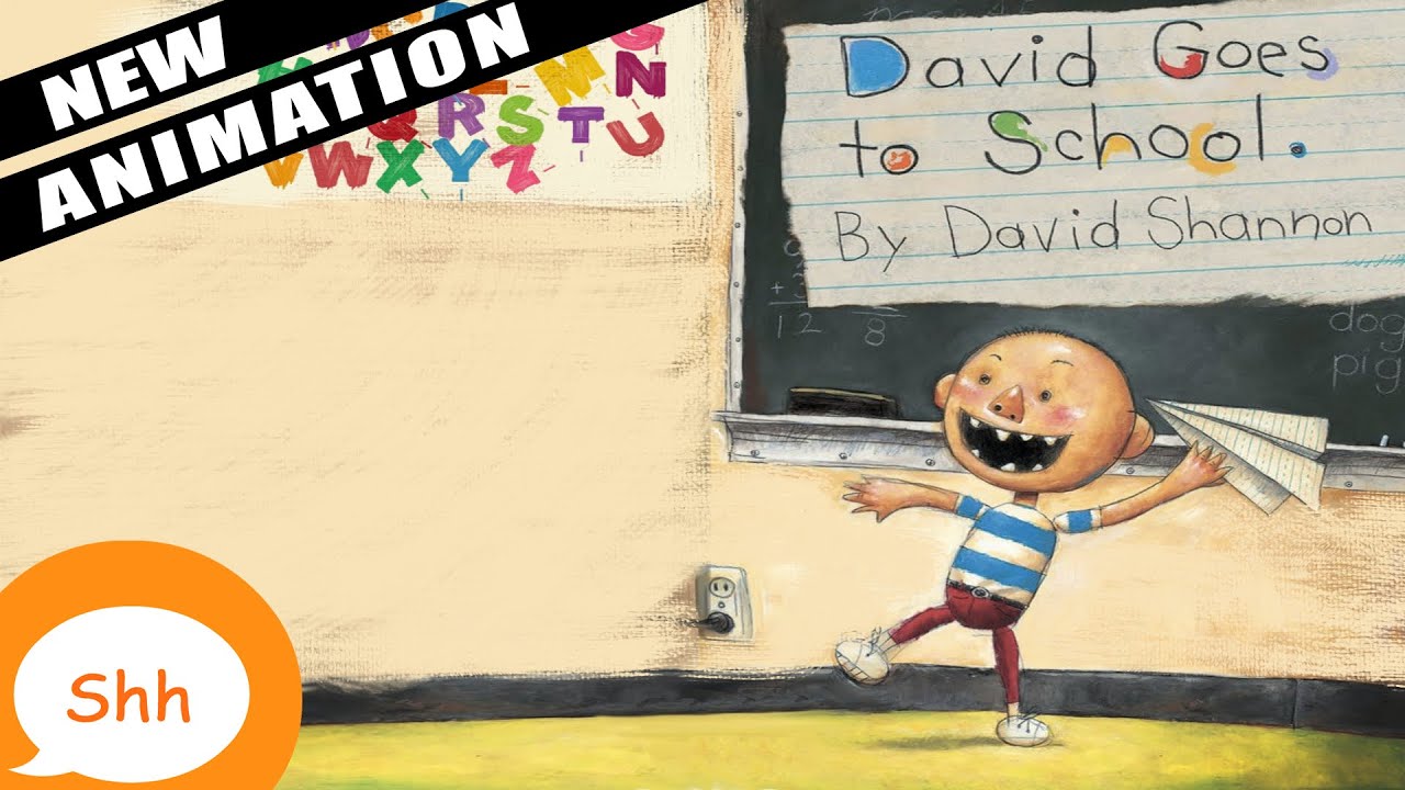 NEW ANIMATION - Children's Books Read Aloud - David Goes to School Animated | By David Shannon