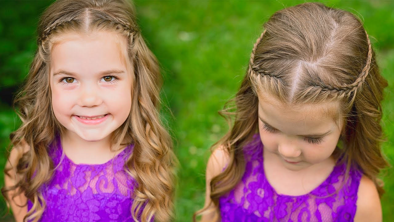 Flower Girl Hairstyles Tutorial Half up Half down