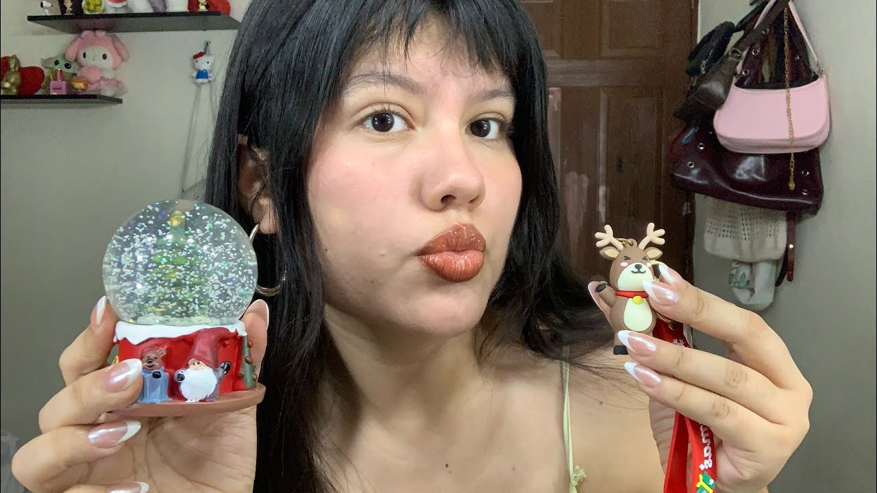 ASMR tienda navideña + sonidos de chimenea 🎄🎅 
