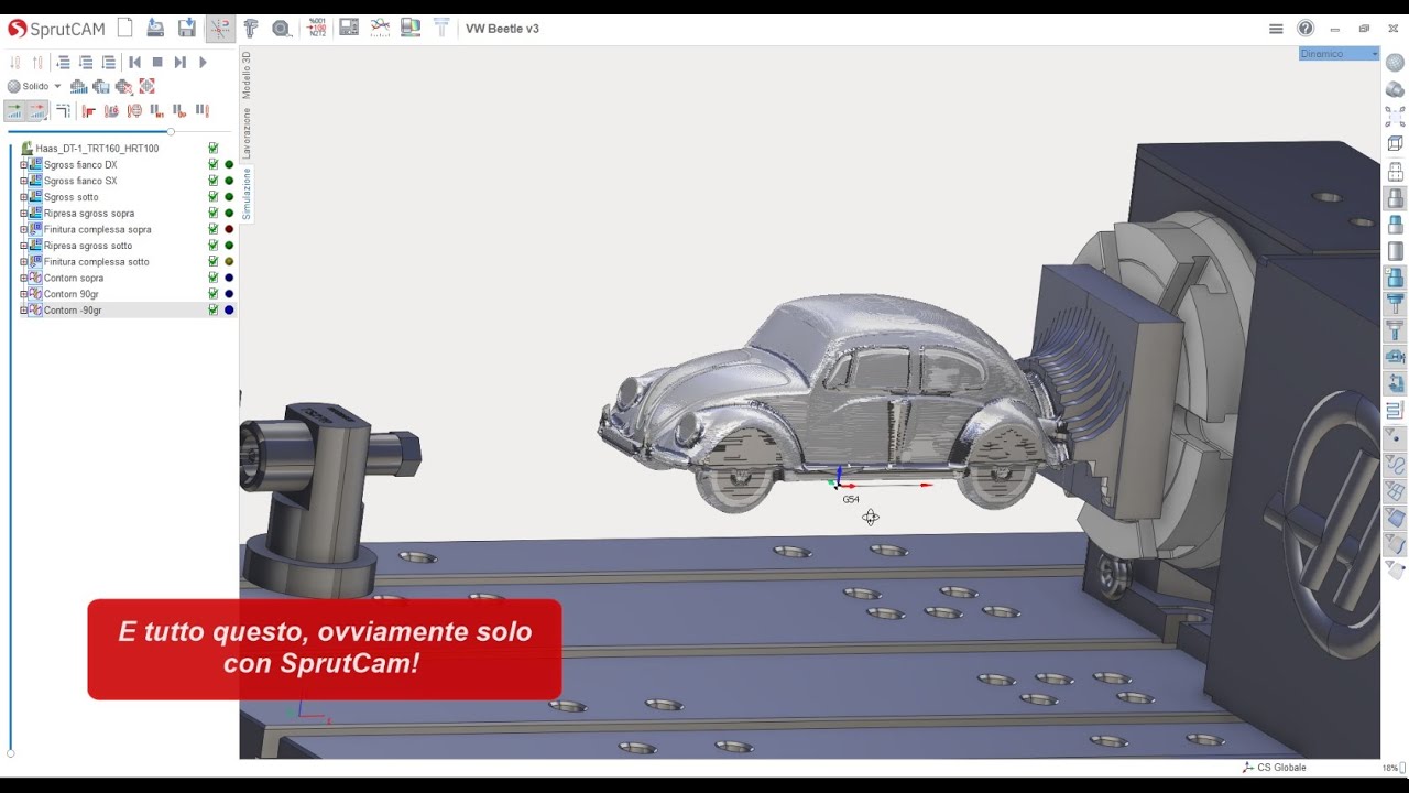 Il CAD/CAM che simula COMPLETAMENTE il processo di lavoro - SprutCAM