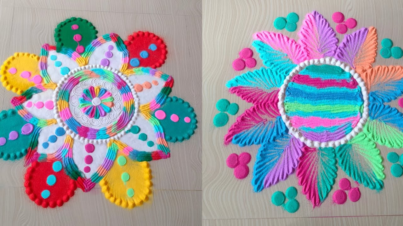 Bigg creative colorful and elegant rangoli for diwali 🪔😍.#youtubevideo #diwalivibes✨ #diwalirangoli 