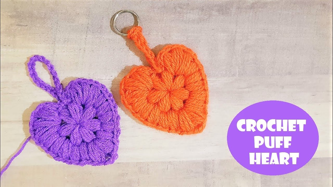 Crocher Puff Heart | Crochet Heart Key Chain | Crochet With Samra
