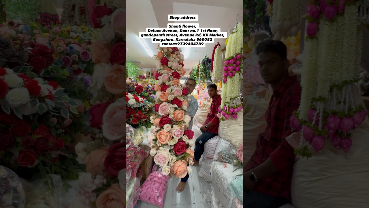 Chickpet Bangalore wholesale Artificial flowers at cheapest price Home Decor party &Event items#reel