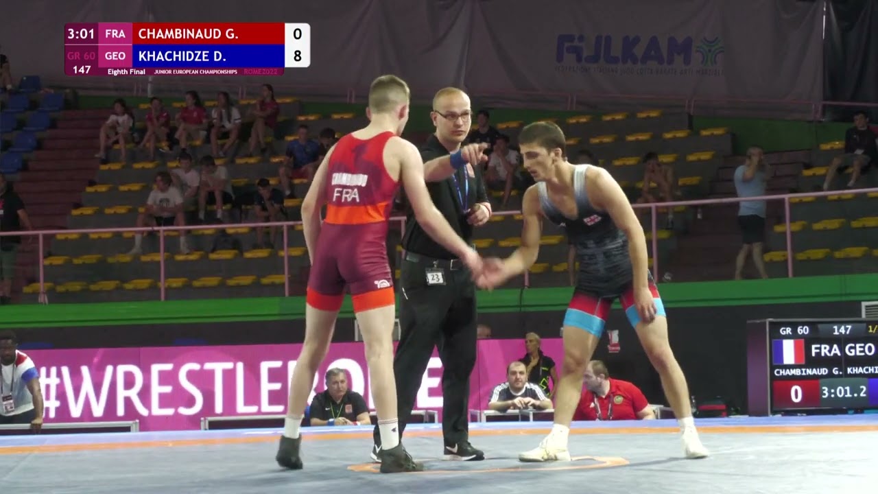 1/8 GR - 60 kg: G. CHAMBINAUD (FRA) v. D. KHACHIDZE (GEO)