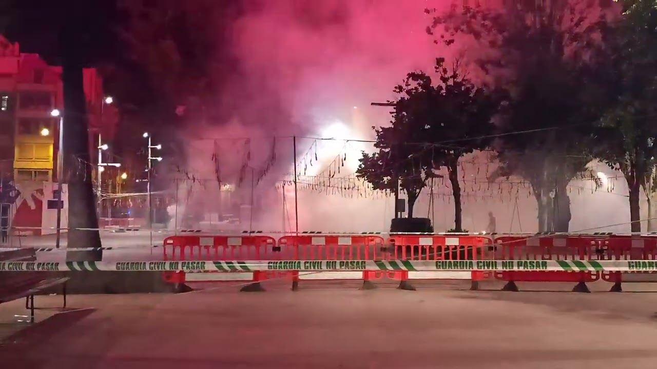 Mascletà en Sagunto por el día de los Santos Patronos a cargo de Pirotecnia Alto Palancia
