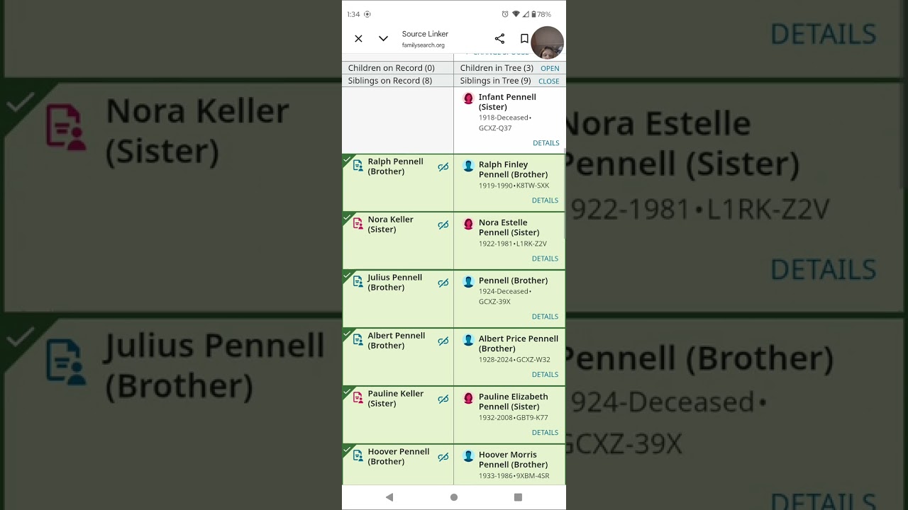 Using family search for family history 