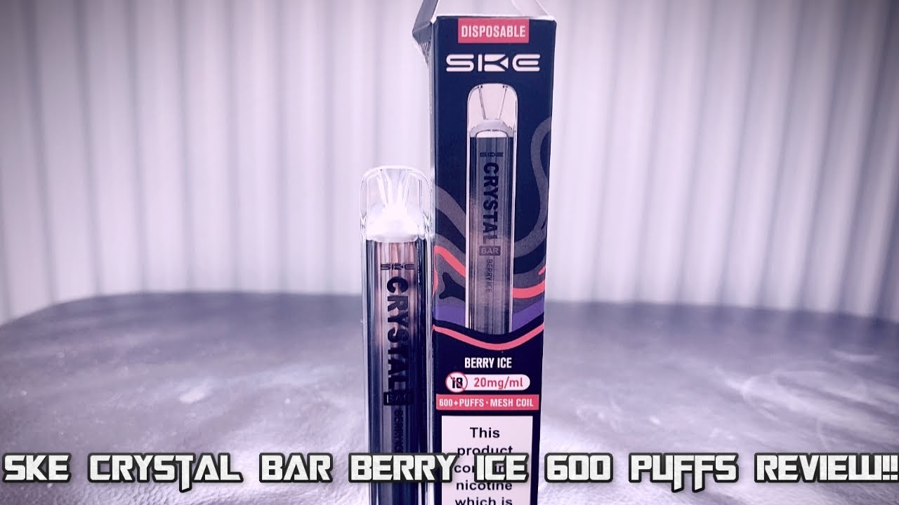 Ske Crystal Bar 600 Puff Berry Ice Vape Review!!