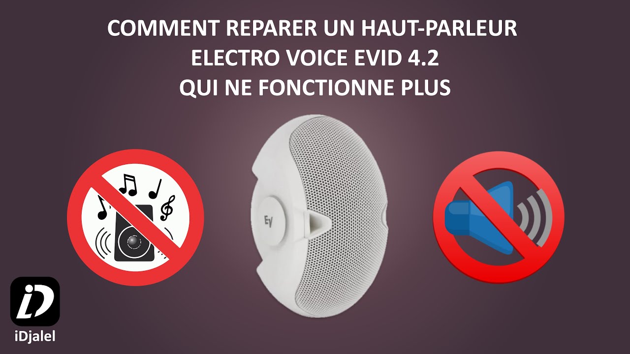 COMMENT REPARER UN HAUT PARLEUR ELECTRO VOICE EVID 4 2 QUI NE FONCTIONNE PLUS