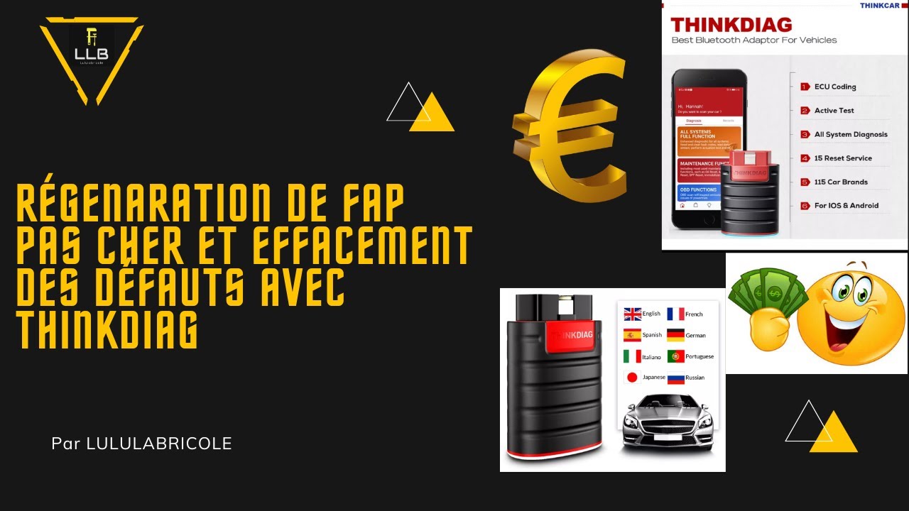 Voyant FAP colmaté ?  régénération du fap avec la valise diagnostique thinkdiag.👍✅