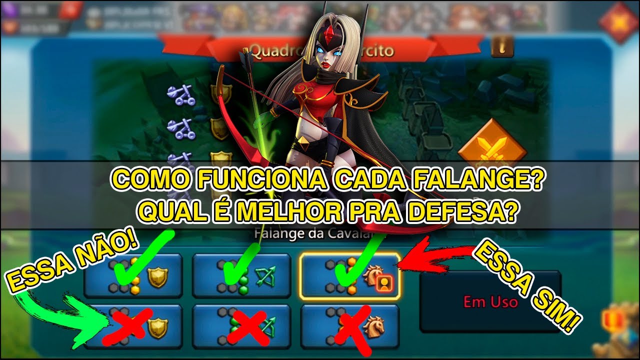 🎮 COMO FUNCIONA CADA FALANGE? QUAL É MELHOR PRA DEFESA? - Lords Mobile