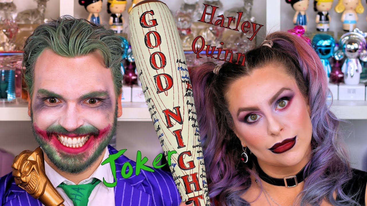 HARLEY QUINN & JOKER Feat. BASTIEN // MAKE UP, HAIR &COSTUME // LOVELADYLUXE HALLOWEEN