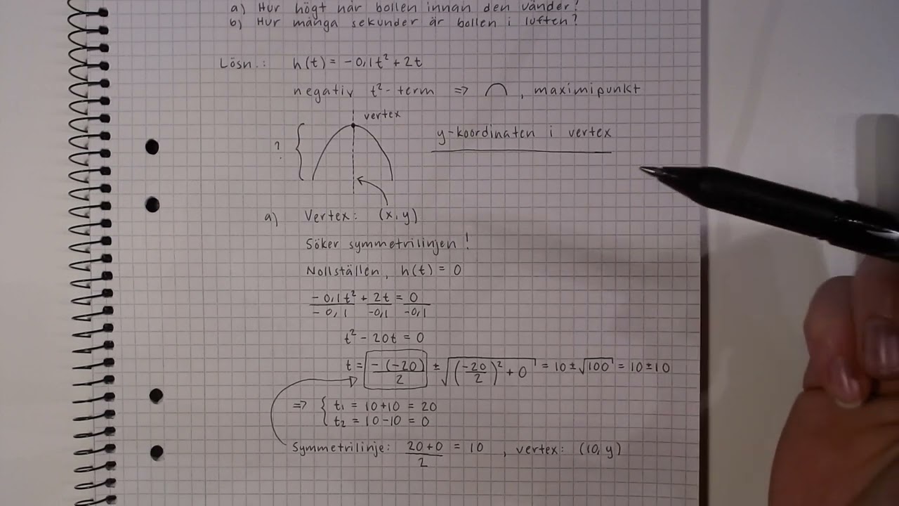 Ma2b - Problemlösning Andragradsfunktioner