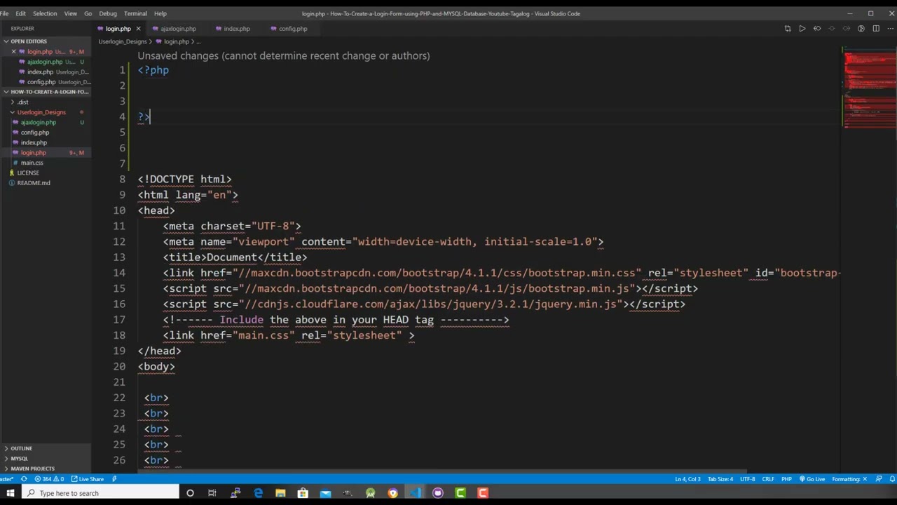 How To Create a Login Form using PHP and MYSQL