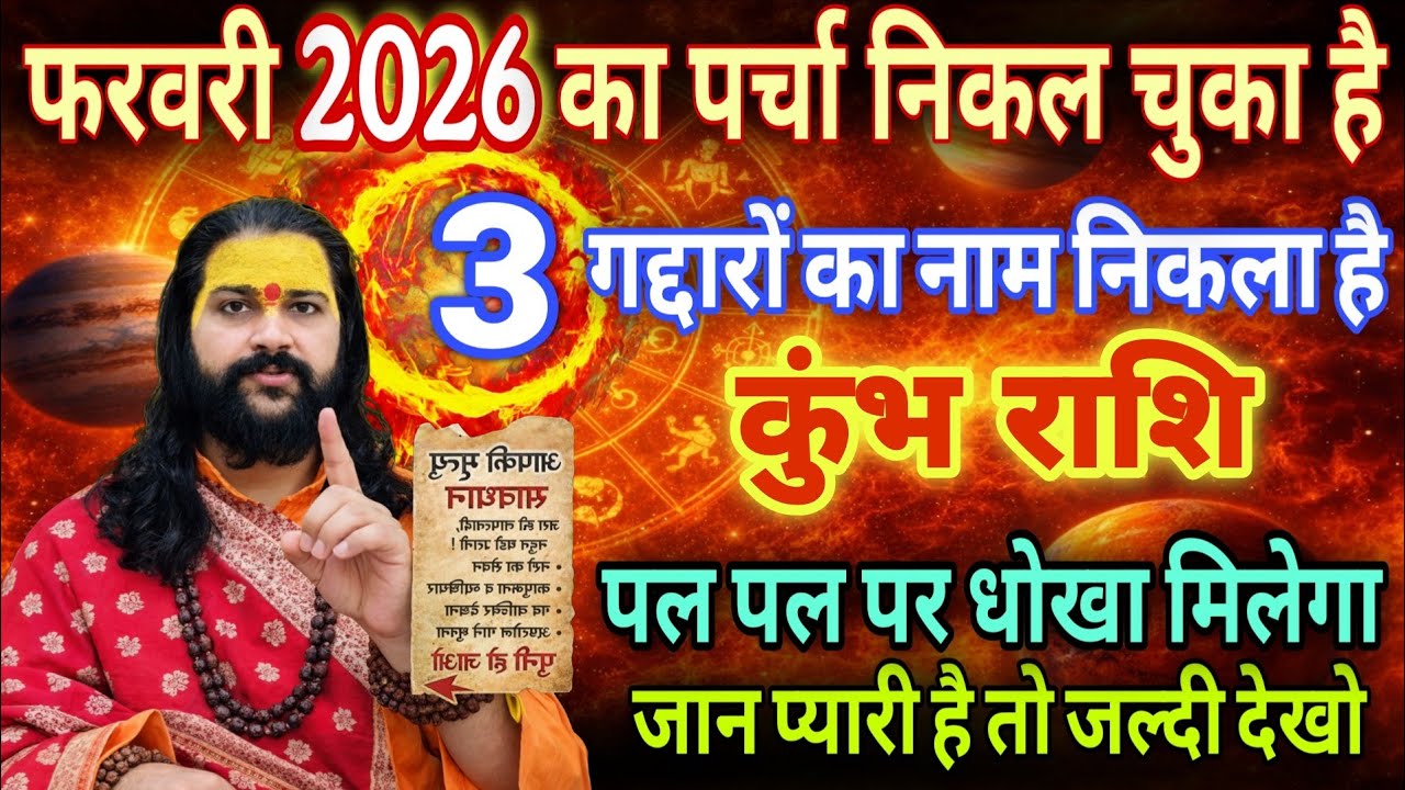 कुंभ राशि, 01,02,03 फरवरी, चेतावनी फरवरी महीने का पर्चा निकल गया है 
