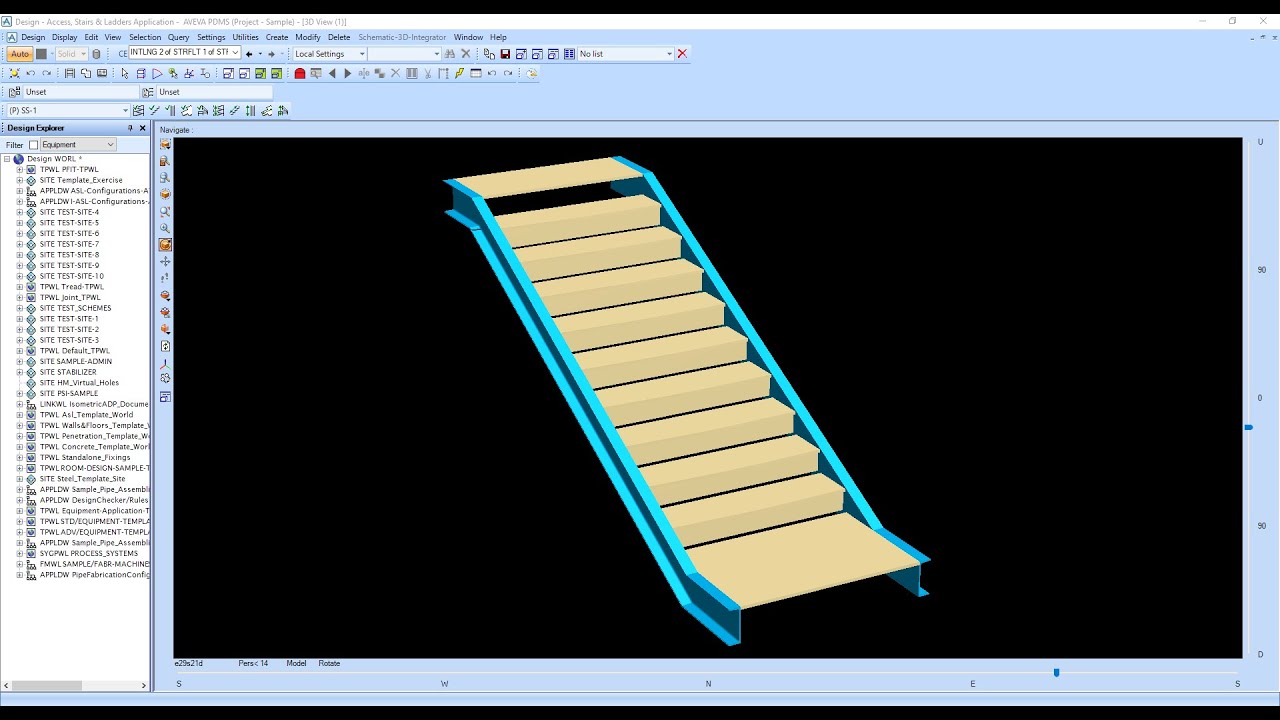STAIR FLIGHT ADMINISTRATION IN AVEVA PDMS ( ASL ADMINISTRATION TUTORIAL PART 1 )